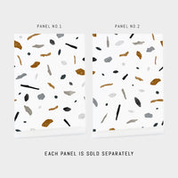 white terrazzo multicolor peel and stick wallpaper