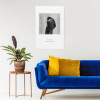 Abstract drawing black & white poster wall decor