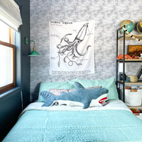 Waves pattern nursery wallpaper