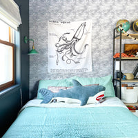 Waves pattern nursery removable wallpaper