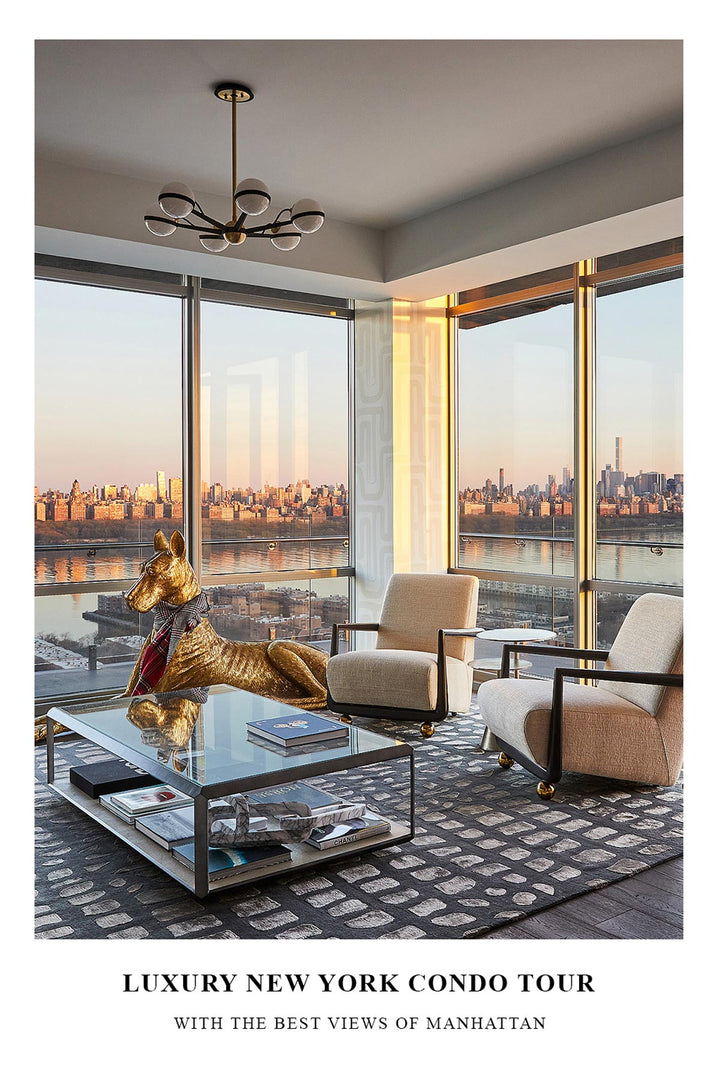Luxurious condo interior with views of Manhattan Designs By Human