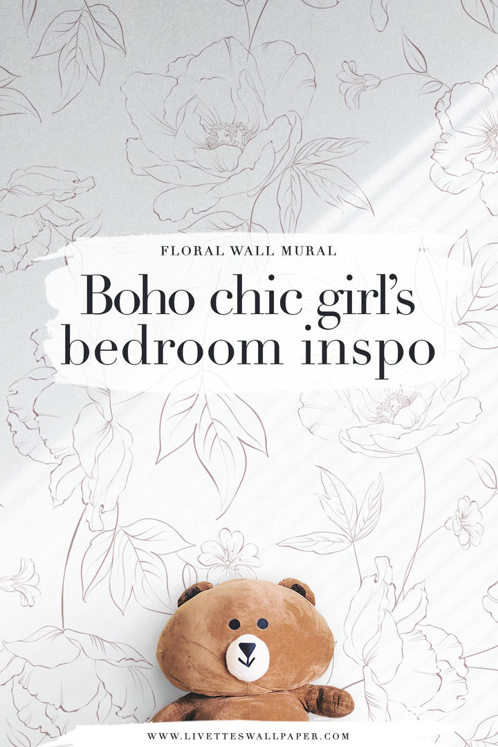 Boho chic girl's bedroom inspiration blog post