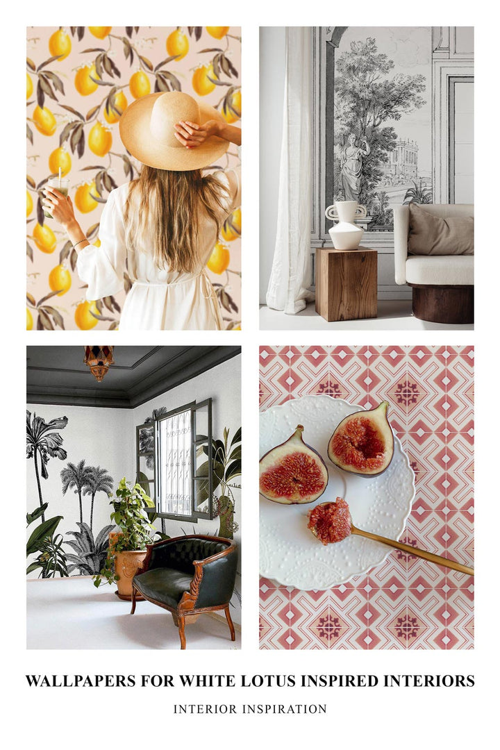 Our Favorite Wallpapers For White Lotus Inspired Interiors