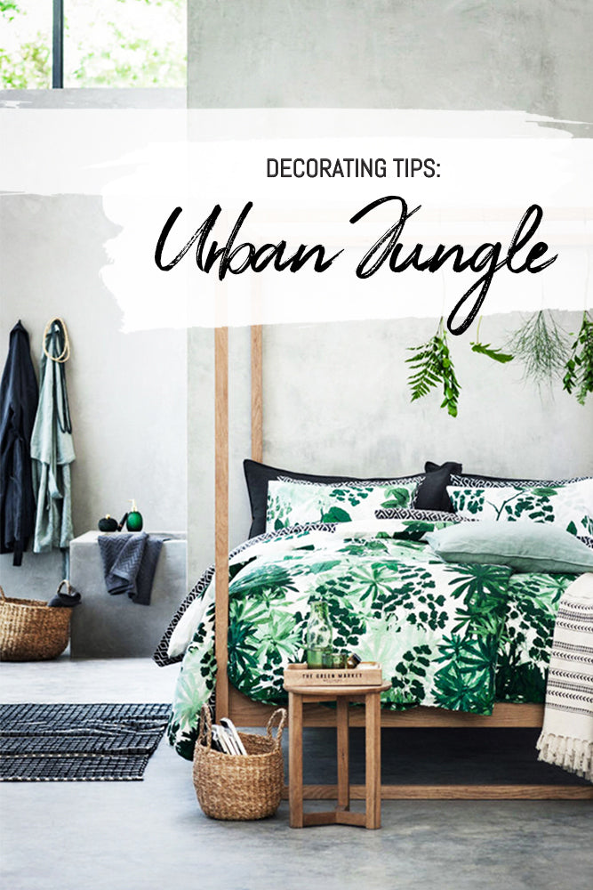 Modern and minimal urban jungle style bedroom