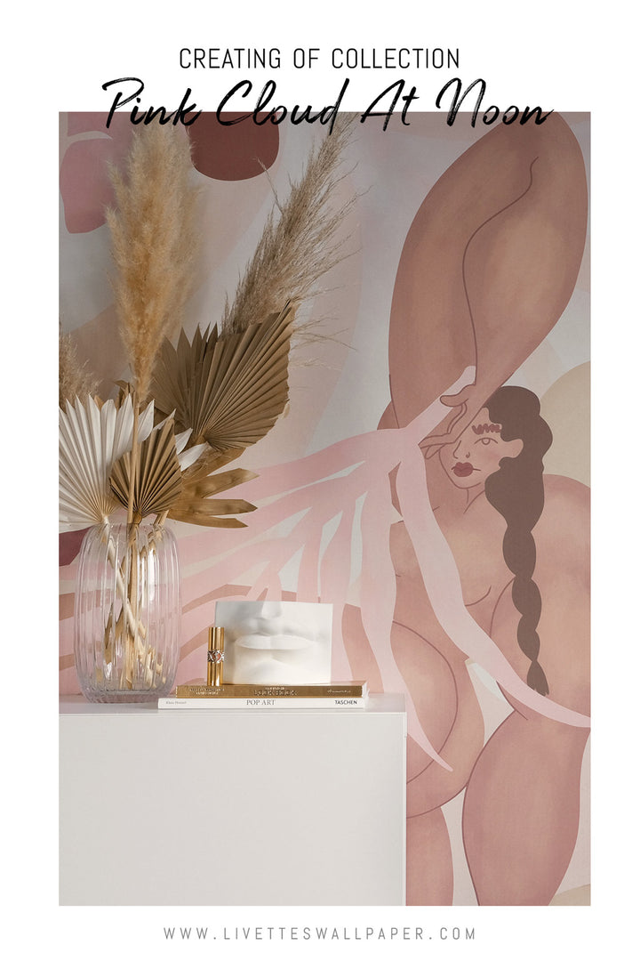 Bohemian style wall mural collection by Livettes behind the scenes
