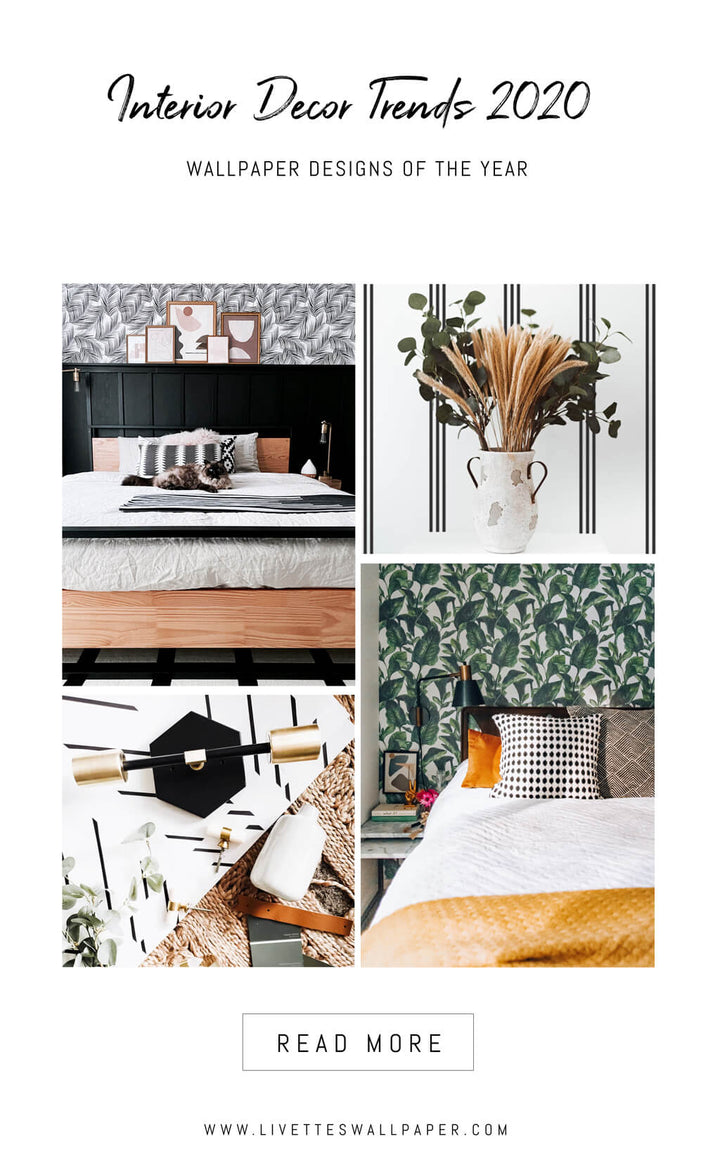 Bold and modern wallpaper and interior decor trends ideas of 2020