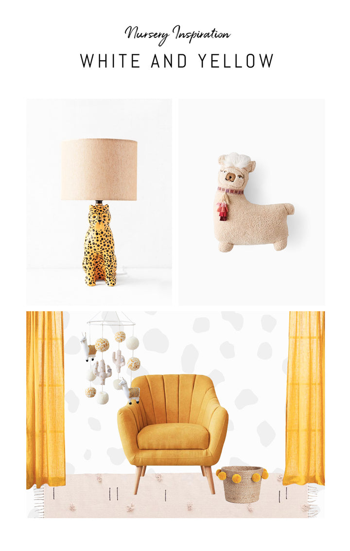 White and yellow gender neutral nursery inspiration - Livettes