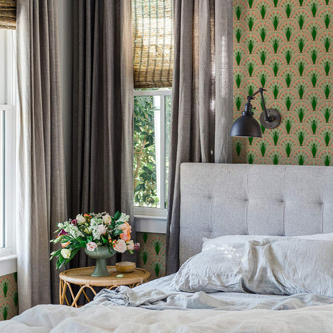 Art Deco Floral Wallpaper