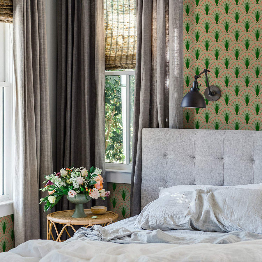 Art Deco Floral Wallpaper