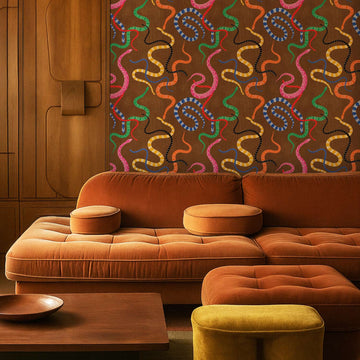 Colorful Snake In The Grass Wallpaper