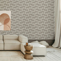 Elegant Neutral Abstract Elephants Wallpaper