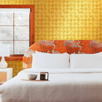 Metallic Gold Retro Chic Wallpaper