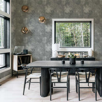 Grey Minimal Limewash Grasscloth Wallpaper