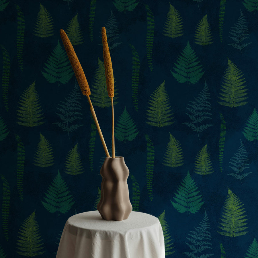 Midnight Fern Wallpaper