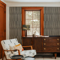 Minimal Lines Grasscloth Wallpaper