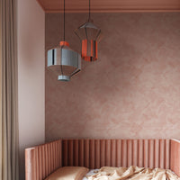 Pink Limewash Paint Strokes Grasscloth Wallpaper