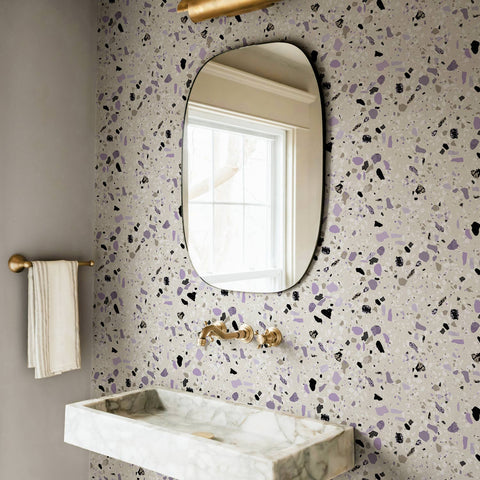 Carta da parati Terrazzo Viola