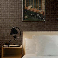 Timeless Checkers Grasscloth Wallpaper