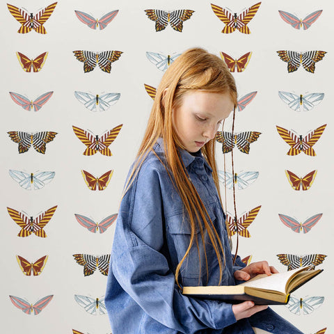 Vintage African Butterflies wallpaper