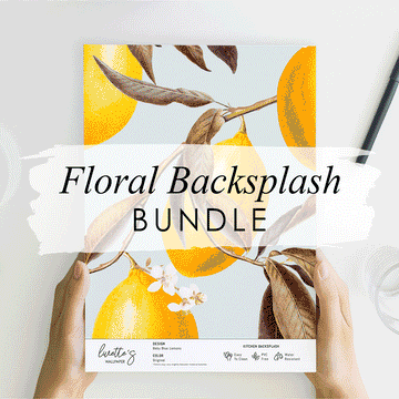 Backsplash Sample Bundle - 5 Floral Backsplash Samples