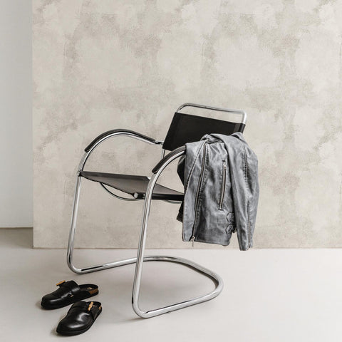 Light Beige Concrete Limewash Wallpaper