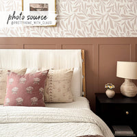 Hazelnut Color Floral Wallpaper