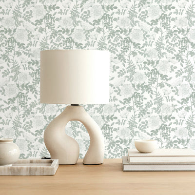 Royal Bloom Wallpaper In Sage Color