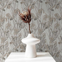 Elegant Neutral Iris Wallpaper