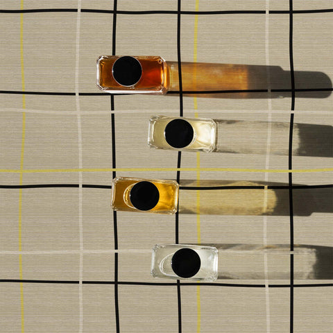 Hand-drawn Plaid Grasscloth Wallpaper