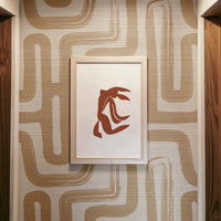 Latte Paintbrush Maze © Design Grasscloth Wallpaper