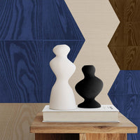 Colorful Blue Infinity Grasscloth Wall Mural