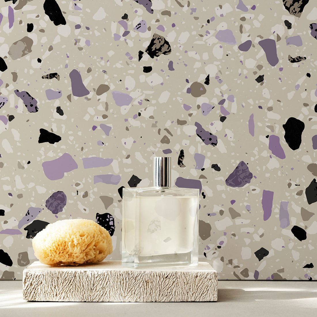 Purple Terrazzo Wallpaper