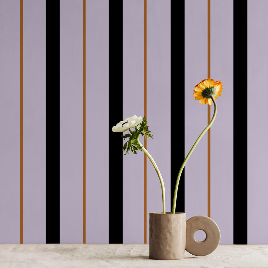 Retro Colors Modern Stripes Wallpaper