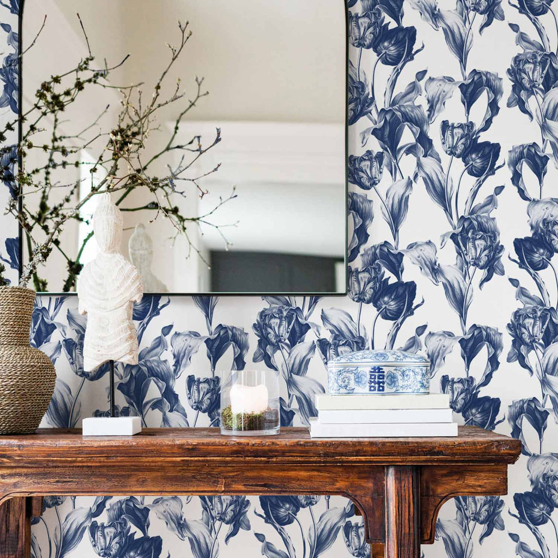 Garden Of Blue Tulips Removable Wallpaper