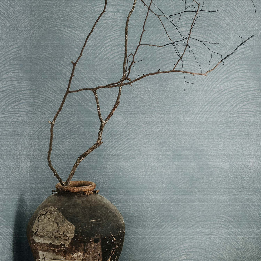Windy Limewash Grasscloth Wallpaper