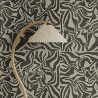 Wooden Zebra Pattern Grasscloth Wallpaper