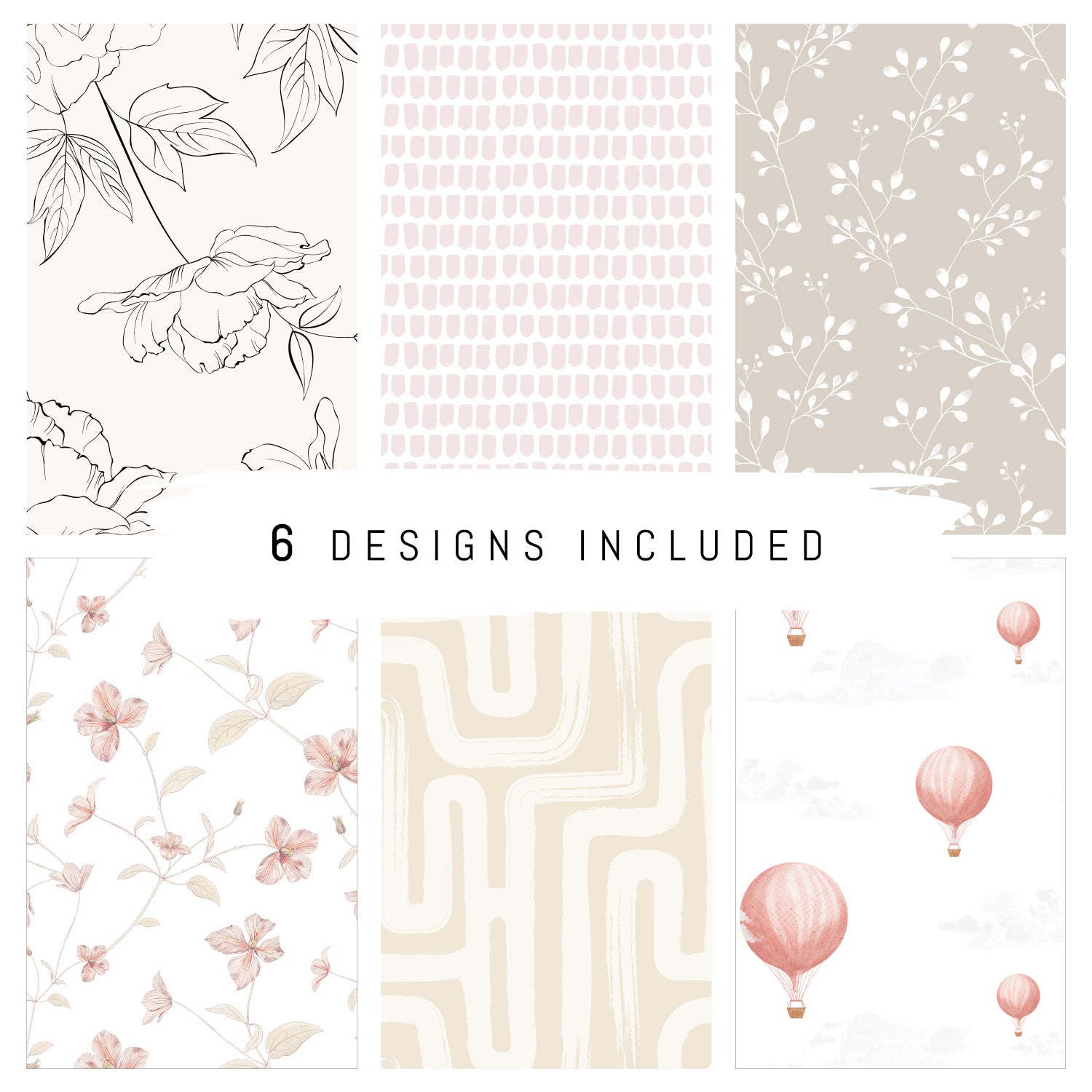 Wallpaper Sample Bundle - 6 Girls Room Samples | Livettes Wallpaper