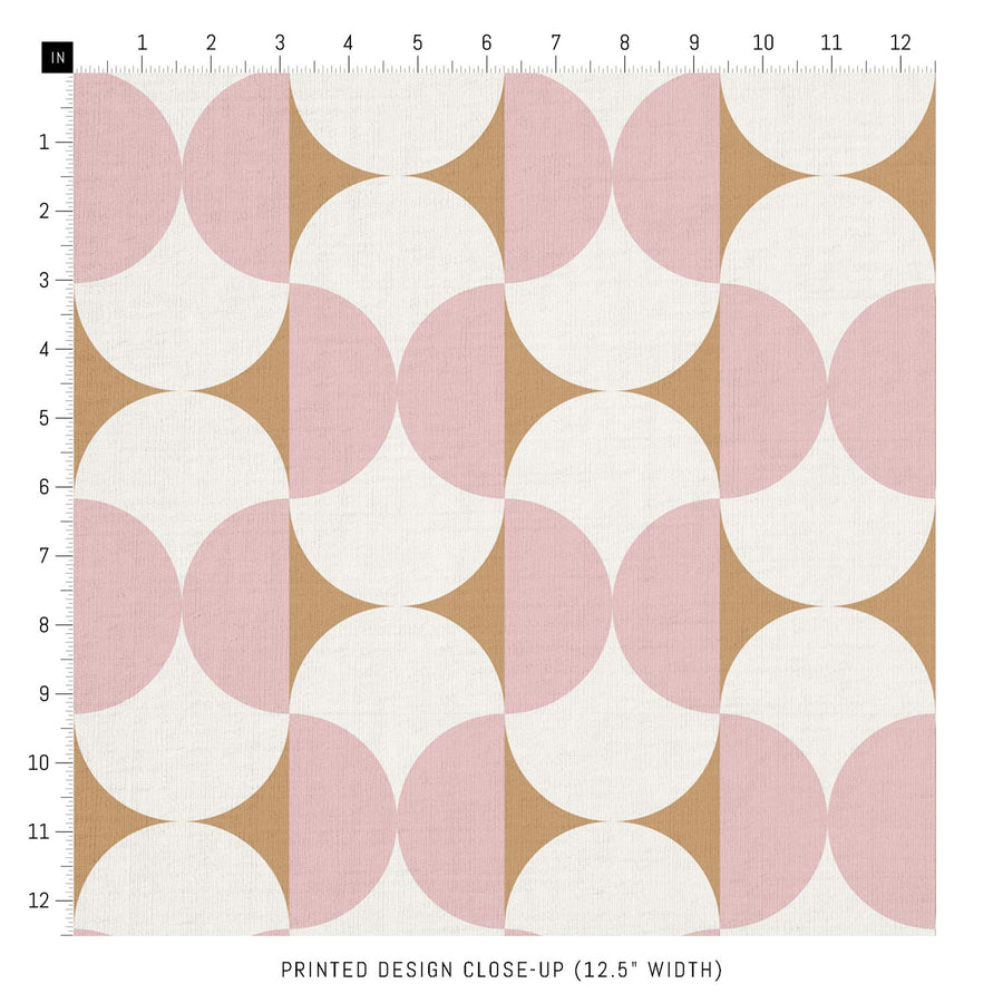 Pink Geometric Design Printed Fabric