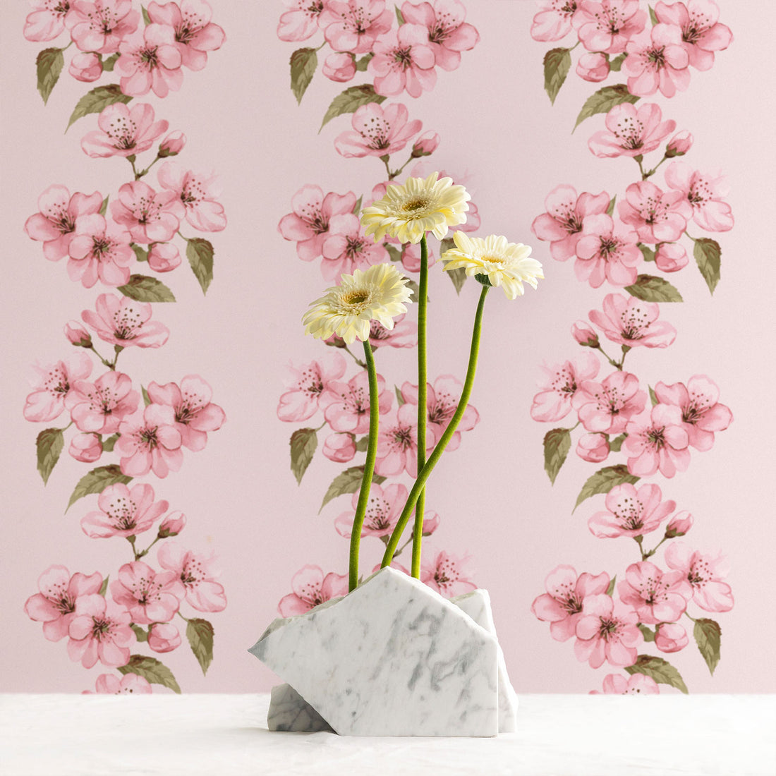 Cherry Blossom Print Removable Wallpaper