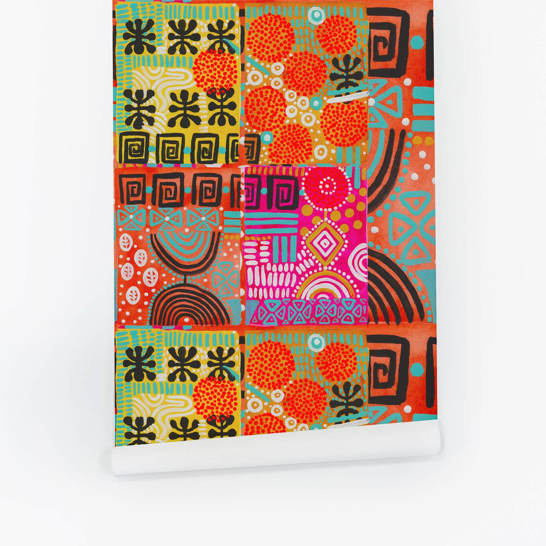 African Fabric Print Wallpaper
