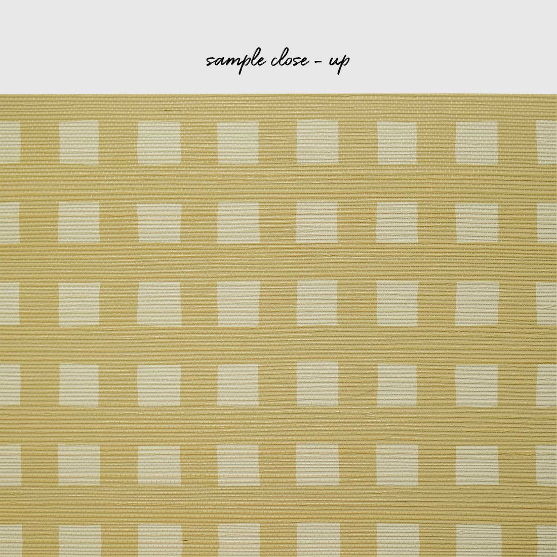 Butter Yellow Modern Plaid Grasscloth Wallpaper