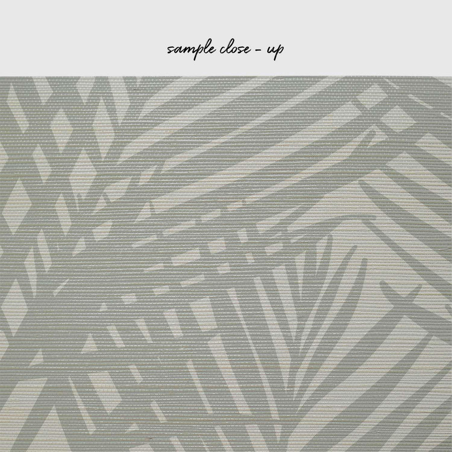 Elegant Neutral Palms Grasscloth Wallpaper