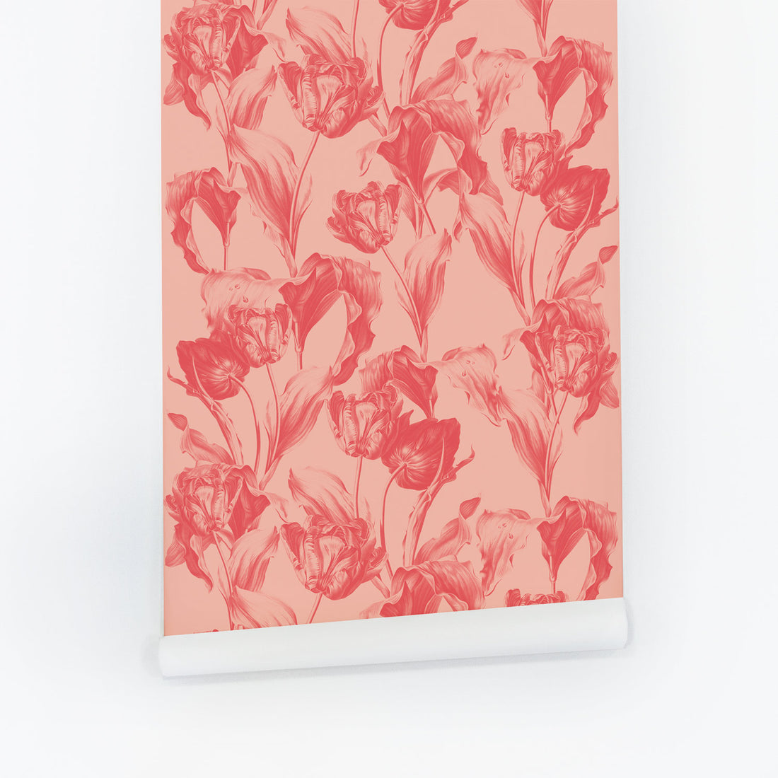 Garden Of Coral Tulips Wallpaper