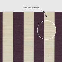 Jewel Red Classic Stripes Grasscloth Wallpaper