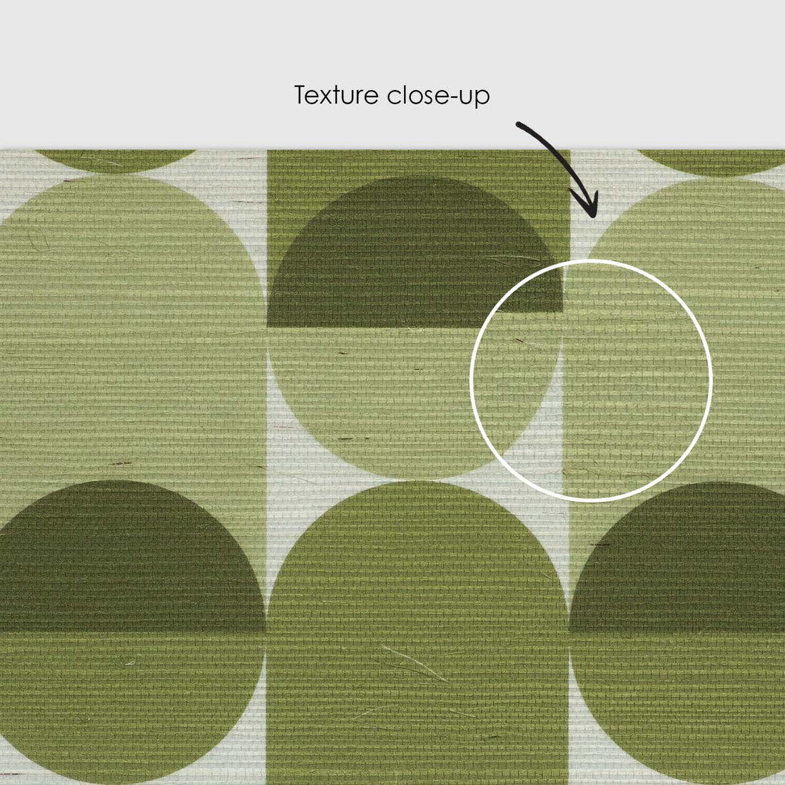 Mini Retro Grasscloth Wallpaper In Pickle Green