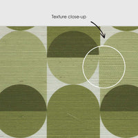 Mini Retro Grasscloth Wallpaper In Pickle Green
