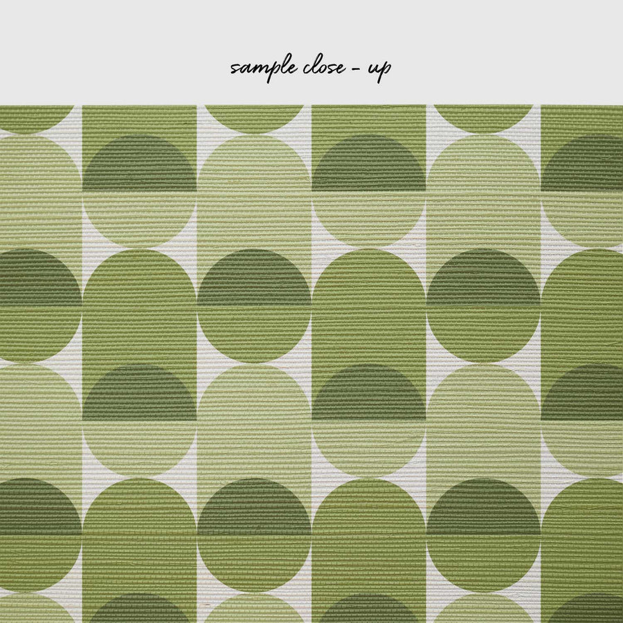 Mini Retro Grasscloth Wallpaper In Pickle Green