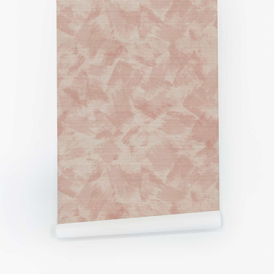 Pink Limewash Paint Strokes Grasscloth Wallpaper