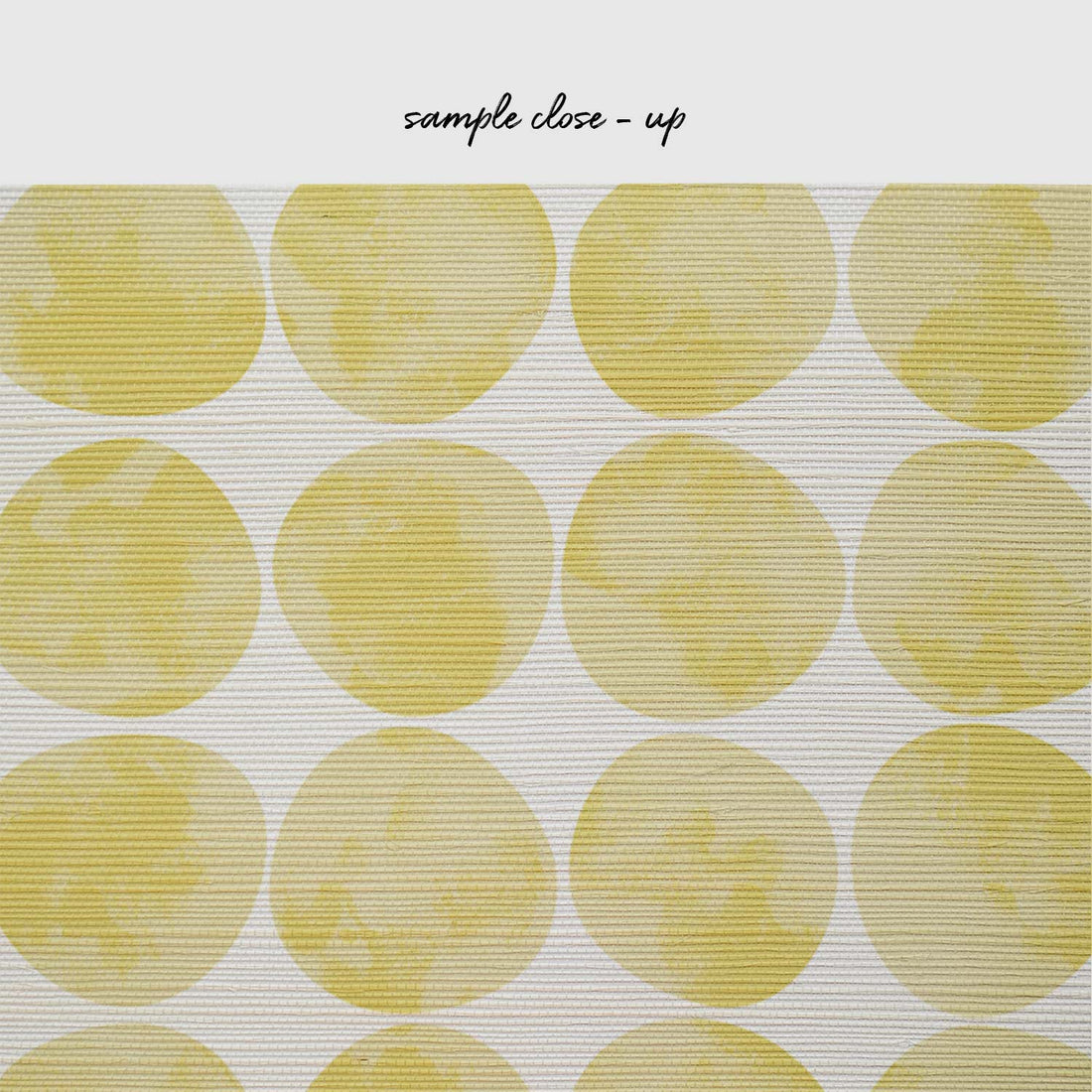 Sunny Retro Chic Print Grasscloth Wallpaper