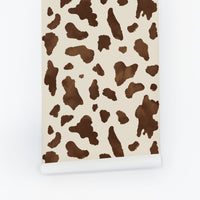 Watercolor Cow Print Wallpaper